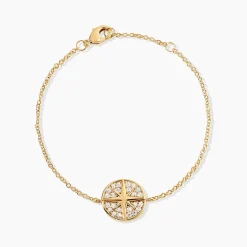 Discount Histoire d'Or Bracelet Maria-carmen Plaqué Or Jaune Oxyde De Zirconium