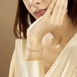 Discount Histoire d'Or Bracelet Maryannick Plaqué Or Jaune Oxyde De Zirconium