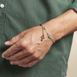 Histoire d'Or Bracelet Maximus Acier Blanc Onyx* Bracelets|Bracelets Fantaisie