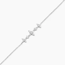 Online Histoire d'Or Bracelet Midnight Flower Argent Blanc Oxyde De Zirconium
