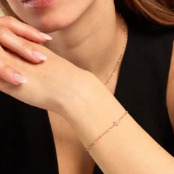 Online Histoire d'Or Bracelet Mimosa Argent Rose