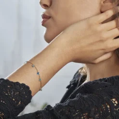 Sale Histoire d'Or Bracelet Myosothis Plaqué Or Pierres plaqué or jaune pierre bleu