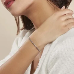 Histoire d'Or Bracelet Nahila Maille Popcorn Argent Blanc* Bracelets|Bracelets Fantaisie