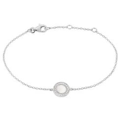 Outlet Histoire d'Or Bracelet Nawala De Zirconium Et Nacre argent blanc oxyde