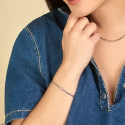 Best Histoire d'Or Bracelet Nexus Argent Blanc Oxyde De Zirconium