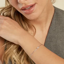 New Histoire d'Or Bracelet Nigelle Argent Blanc Oxyde De Zirconium