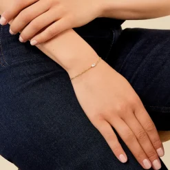 Hot Histoire d'Or Bracelet Nigelle Argent Jaune Oxyde De Zirconium