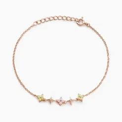 Discount Histoire d'Or Bracelet Nimbe Argent Rose Oxyde De Zirconium argent rose oxyde bleu sky