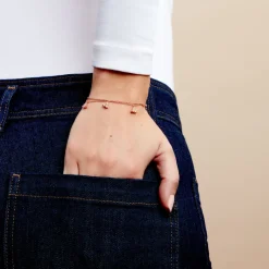 New Histoire d'Or Bracelet Nimbe Argent Rose Oxyde De Zirconium argent rose oxyde champagne