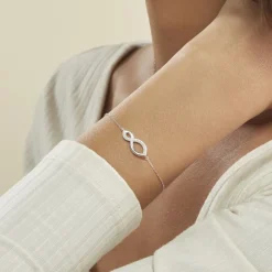 New Histoire d'Or Bracelet Odile Argent Blanc Oxyde De Zirconium