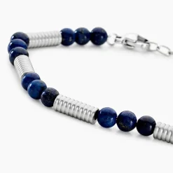 Histoire d'Or Bracelet Olek Acier Blanc Lapis Lazuli* Bracelets|Bracelets Fantaisie