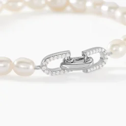 Discount Histoire d'Or Bracelet Onassis Argent Blanc Perle De Culture Oxyde De Zirconium