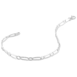New Histoire d'Or Bracelet Ophelio Maille Alternee 1/1 or blanc