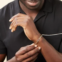 Discount Histoire d'Or Bracelet Maille Alternée or bicolore