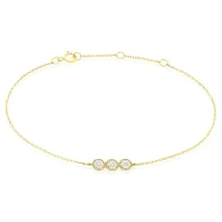 Discount Histoire d'Or Bracelet Or Jaune Caleb Oxydes De Zirconium