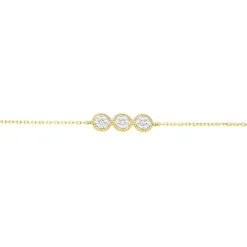 Discount Histoire d'Or Bracelet Or Jaune Caleb Oxydes De Zirconium