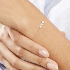 Discount Histoire d'Or Bracelet Or Jaune Caleb Oxydes De Zirconium