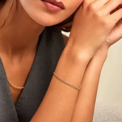 Outlet Histoire d'Or Bracelet Capucin Maille Marine or jaune