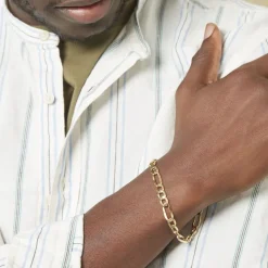 Online Histoire d'Or Bracelet Maille Alternée or jaune