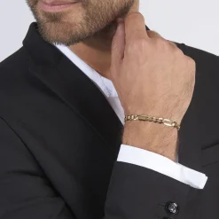 New Histoire d'Or Bracelet Or Jaune Maille Alternée