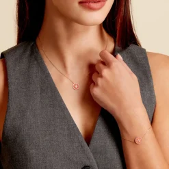 Clearance Histoire d'Or Bracelet Or Jaune Sweet Rosace Oxyde Zirconium