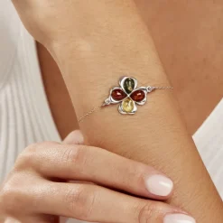 Discount Histoire d'Or Bracelet Oviya Argent Blanc Ambre