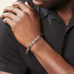 New Histoire d'Or Bracelet Patrick Acier Blanc