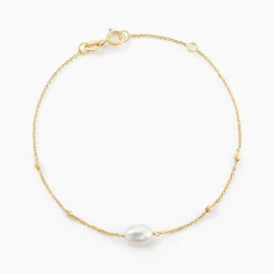 Best Histoire d'Or Bracelet Pearly Or Jaune Perle De Culture