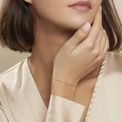 New Histoire d'Or Bracelet Phanie Argent Rose Oxyde De Zirconium