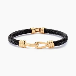 Histoire d'Or Bracelet Plaqué Or Rodolf Cuir* Bracelets|Bracelets Cordon