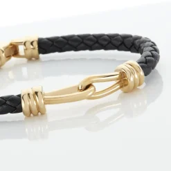 Histoire d'Or Bracelet Plaqué Or Rodolf Cuir* Bracelets|Bracelets Cordon