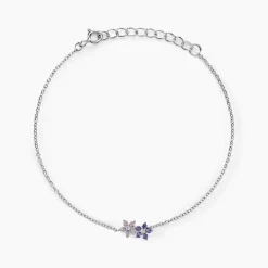 Histoire d'Or Bracelet Purple Bloom Argent Blanc Oxyde De Zirconium* Bracelets|Bracelets Fantaisie