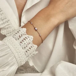 Hot Histoire d'Or Bracelet Purple Mood Argent Rose Oxyde De Zirconium