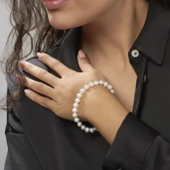 Online Histoire d'Or Bracelet Sajdaae Or Jaune Perle De Culture D'akoya