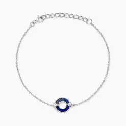 Histoire d'Or Bracelet Serafine Argent Blanc Lapis Lazuli Oxyde* Bracelets|Bracelets Fantaisie