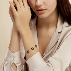 New Histoire d'Or Bracelet Suzanne Argent Blanc Céramique Et Oxyde De Zirconium