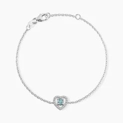Hot Histoire d'Or Bracelet Suzon Argent Blanc Oxyde De Zirconium argent blanc oxyde bleu sky