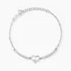 Hot Histoire d'Or Bracelet Syliana Argent Blanc Oxyde De Zirconium