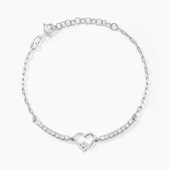 Hot Histoire d'Or Bracelet Syliana Argent Blanc Oxyde De Zirconium