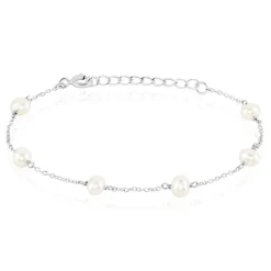 New Histoire d'Or Bracelet Tanis Argent Perle De Culture