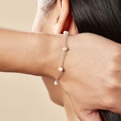 New Histoire d'Or Bracelet Tanis Argent Perle De Culture