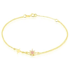 Online Histoire d'Or Bracelet Terrie Or Jaune Calcedoine Et Oxyde De Zirconium