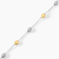 Online Histoire d'Or Bracelet Tiwa De Zirconium argent bicolore oxyde