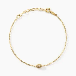 Outlet Histoire d'Or Bracelet Tiwa Argent Jaune Oxyde De Zirconium argent dore oxyde