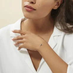 Histoire d'Or Bracelet Trinitie Diamant or blanc saphir