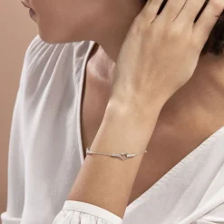 Clearance Histoire d'Or Bracelet Triple Argent Blanc Oxyde De Zirconium