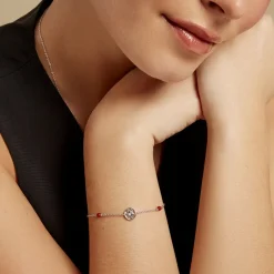 Histoire d'Or Bracelet Umah Argent Blanc Corail Oxyde De Zirconium* Bracelets|Bracelets Fantaisie