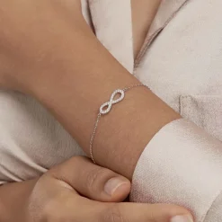 Hot Histoire d'Or Bracelet Veda Argent Blanc Oxyde De Zirconium