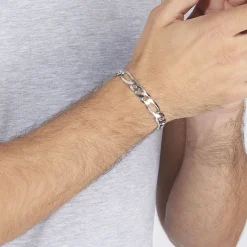 Histoire d'Or Bracelet Vivian Maille Alternee 1/3 Argent Blanc* Bracelets|Bracelets Maille