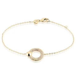 New Histoire d'Or Bracelet Vivienna Plaque Or Jaune Oxyde De Zirconium